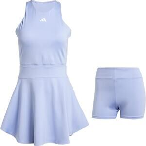NWT New Adidas Womens Small Blue Sleeveless Racer Back Tennis Dress w Shorts